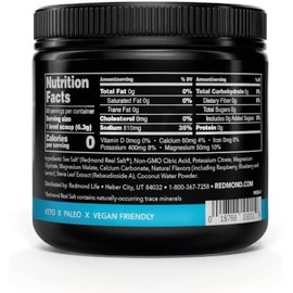 REDMOND RE-LYTE, Electrolitos Naturales con Real-Salt, Hidratación Clean sin Calorías ni Azúcares, 60 Porciones, Sabor Mixed Berry