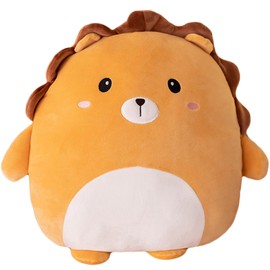 lannery Lion Plush Pillow, Lion Stuffed Animal Toy Soft Cartoon Animal Plush Hugging Pillow Cute Lion Plushies Toy Gifts for Room Decor Birthday Valentine Day, 16 inch