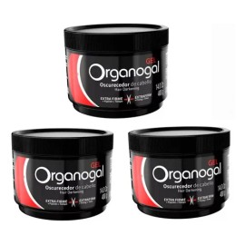 3 Gel Organogal Grisi Oscurecedor De Cabello 400g                                                                                                     