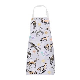 BNQL Horse Print Apron Horse Gifts Equestrian Gifts Horse Lover Gifts Floral Horse Cooking Kitchen Apron with Pockets Waterproof (Horse Print Apron)