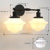 Pathson 2-Lights Milk White Glass Wall Sconce Lights, Modern Classic