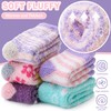 Welwoos Fuzzy Socks for Women Men Winter Slipper Warm Fluffy