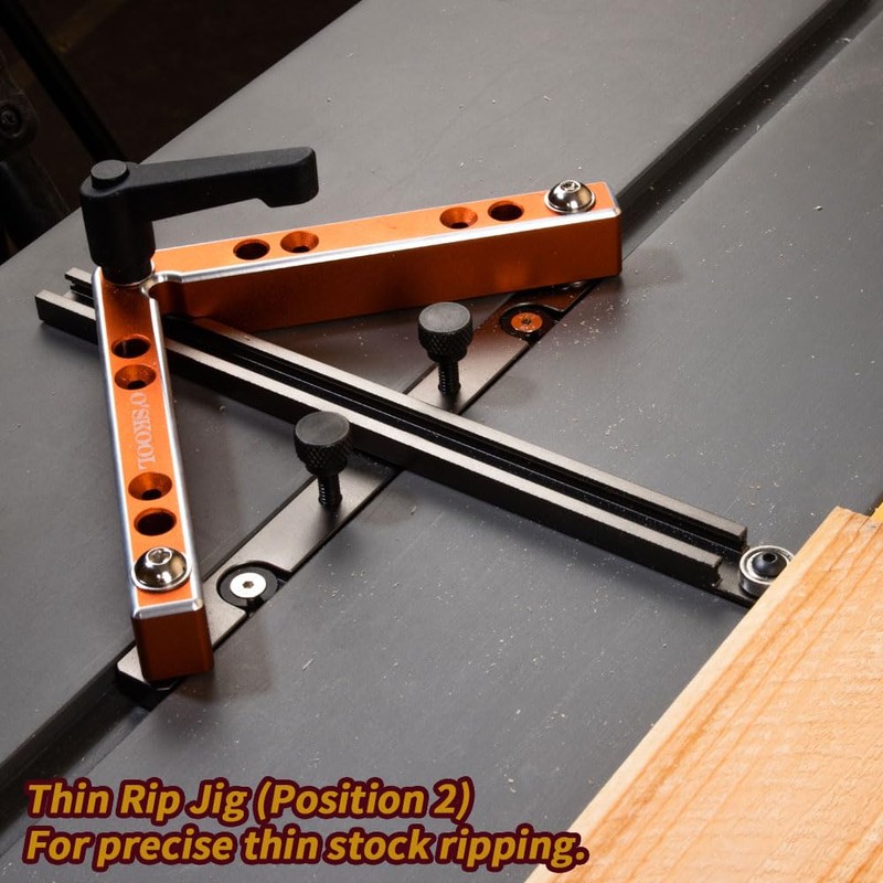 O'SKOOL TableSawMaster Multi Jig for Thin Ripping, Miter Cut, and