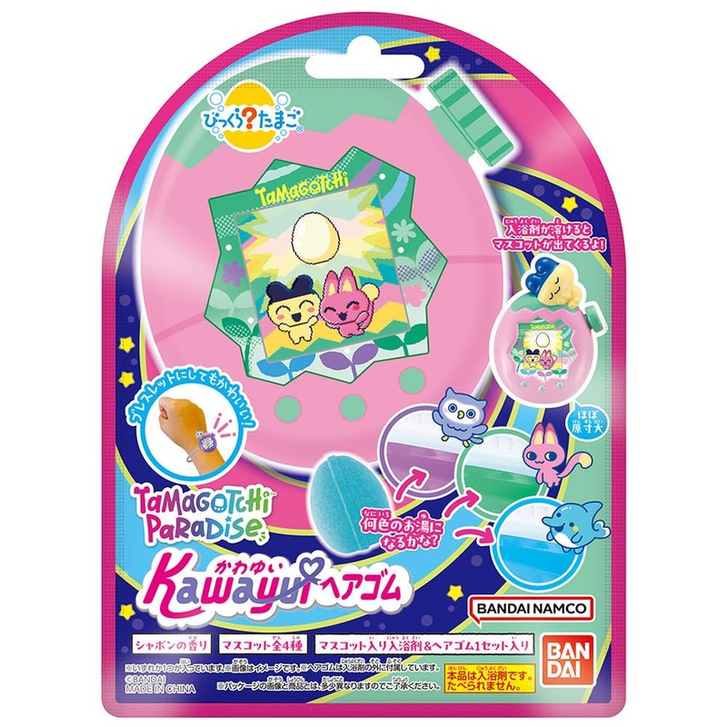 Bandai Bikura Egg Kawaii Hair Elastic, Tamagotchi Paradise, For Ages