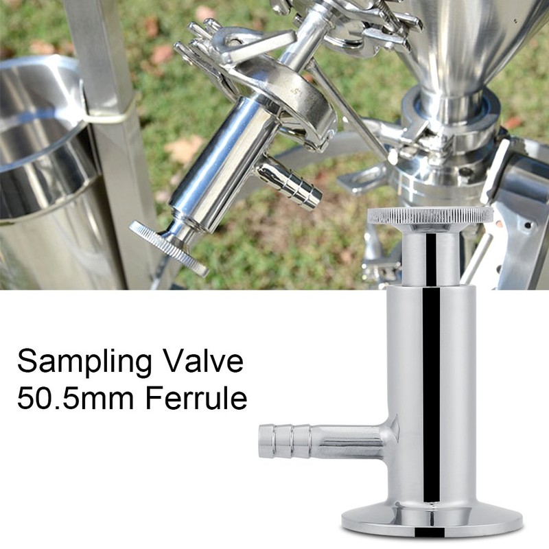 Sanitary Sample Valve, 2 Inch(50.5mm) Ferrule Sanitary Stainless Steel SUS304