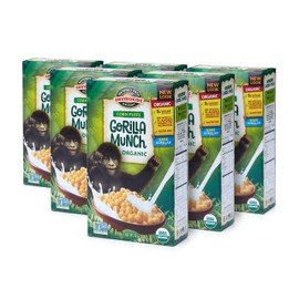 EnviroKidz Gorilla Munch Organic Corn Puffs Cereal, 10 Ounce (Pack of 6), Gluten Free, Non-GMO, EnviroKidz by Nature's Path