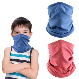 GLOBLYTE Kids Neck Warmer Gaiter, Winter Fleece Face Neck Cover Balaclava Windproof Cold Weather Face Mask for Boys Girls