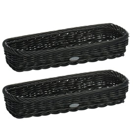 Westmark Set of 2 Cutlery Baskets Suitable for Hotel and Catering Rectangular 28 x 11 x 5 cm Synthetic Fibre Saleen Edition Black 020169191E3
