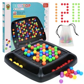 Intellectual Chess Board, Elimination Board Game, with 120 Pieces Rainbow Ball, Bead Elimination Board Game, Rainbow Ball Board Game, Dual Duel Intellectual Chess Board for Adults Children