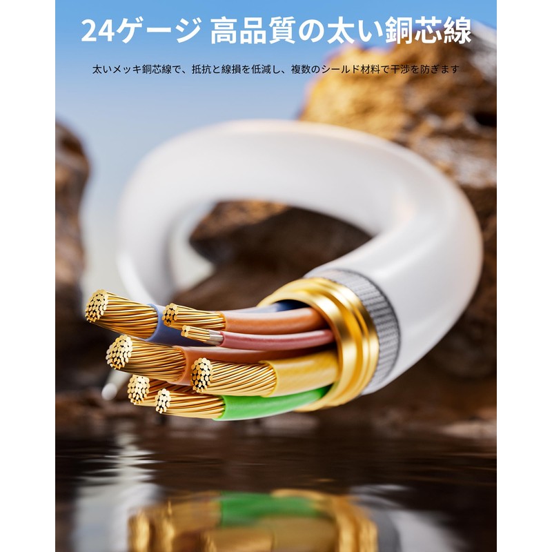 Cable Compatible with 3DS (White, Pack of 2)