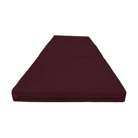Danfuton Burgundy Trifold Foam Beds, Shikibuton Foldable Ottoman Mat Sit Sleep 3x27x75