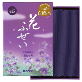 Kameyama Hanafuzei Purple Low Smoke Incense, Large Size, Approximately 220g, Approximately 500 Sticks, Sandalwood Scent, Incense Sticks, Little Smoke