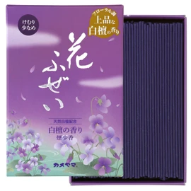 Kameyama Hanafuzei Purple Low Smoke Incense, Large Size, Approximately 220g, Approximately 500 Sticks, Sandalwood Scent, Incense Sticks, Little Smoke