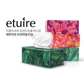 Etoile Premium Moisturizing 4-Ply Tissue 1 Set Pink + Green + Purple / 에뚜이르 프리미엄 보습 4겹 티슈 1세트 핑크+그린+퍼플