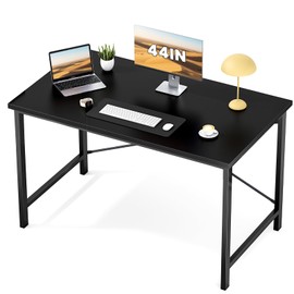 Sweetcrispy Computer Office Desk 44 Inch Small Kids Student Study Gaming Writing Work Modern Simple PC Table for Bedroom, Home - Black