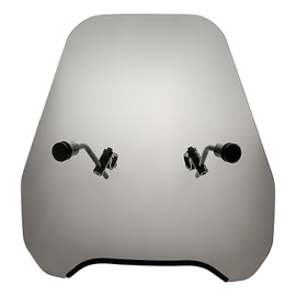 FATECIM 15" Smoke Motorcycle Windscreen Windshield Motorbike Wind Deflector Flyscreen Universal for Harley Davidson Honda Kawasaki Suzuki Triumph Yamaha Indian Victory with 7/8" or 1" Handlebars