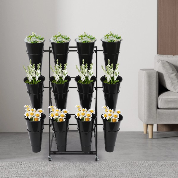 SENDERPICK Flower Display Stand, 3-tier Flower Holder, Flower Display Stand