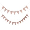 Linen Bunting Banner with 48pcs Flags Wedding Party Holiday Celebration