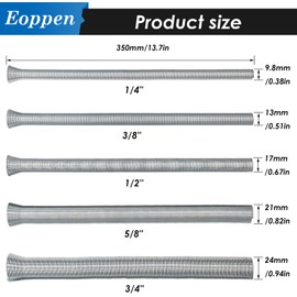Eoppen Spring Tubing Benders Kit 1/4, 3/8, 1/2, 5/8 and 3/4 Inch 5 in 1 Tube Bender Set for Copper, Brass, Aluminum and Thin Steel Tube