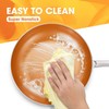 MICHELANGELO Copper Frying Pan Set with Lid, 8" & 10"