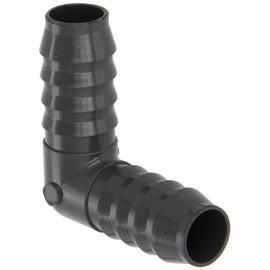 Spears 1406 Series PVC Tube Fitting, 90 Degree Elbow, Schedule 40, Gray, 1/2" Barbed