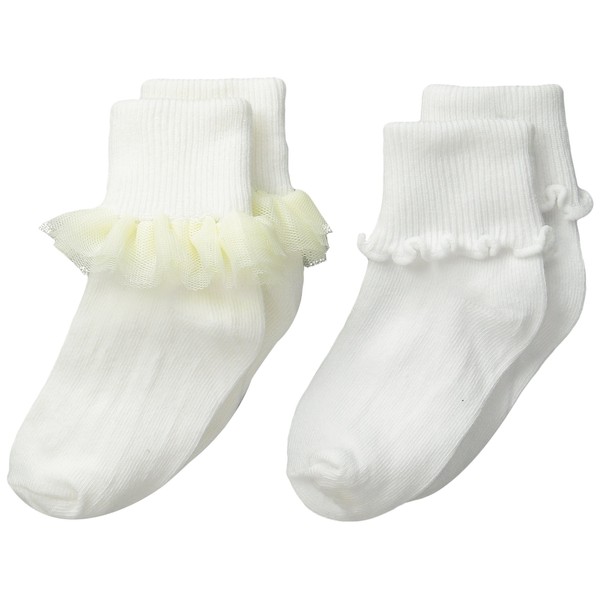 Jefferies Socks Big Girls' Ruffle and Ripple Edge Turn Cuff