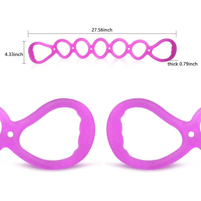 7 Ring Stretch Resistance Exercise Band, BetterJonny Workout Bands Arm