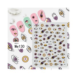 Eye Hamsa Hand Hand of Fatima Self Adhensive Nail Decal Sticker Meseries Me 130 Nail Wraps Stickers Manicure Supplies for Women Nails Full Long Lasting Easy Apply and Remove