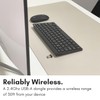 Macally Small Wireless Keyboard - 2.4G Ergonomic & Comfortable Mini