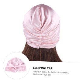Outanaya 1pc Satin Sleep Bonnet Double Elastic Turban for Hair Care Comfortable Wrap for Curly Hair Suitable for Night Use and Makeup Soft and Skin-friendly Design