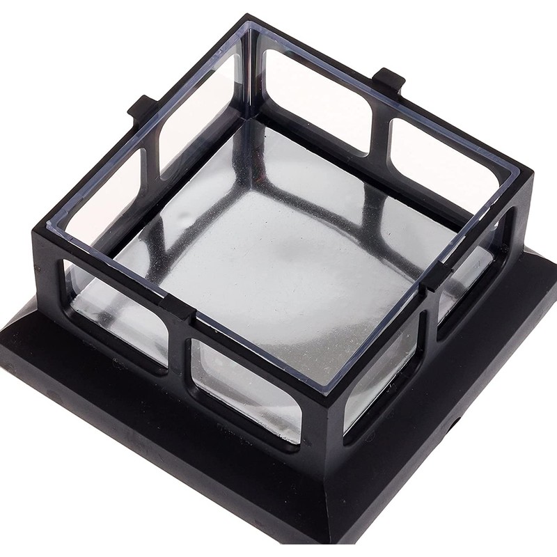 Veranda 4 in. x 4 in. 7 Lumens Black Plastic
