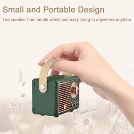 Caulikine Retro Bluetooth Speaker Gifts for Men Vintage Portable Speaker Retro Decor Birthday for Women Her Him Girls Teenage Boy Friends Old Fashioned Style Small Speaker for Home Decor(Green)