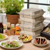 ECOLipak 300 Pack Clamshell To Go Containers, 100% Compostable Disposable