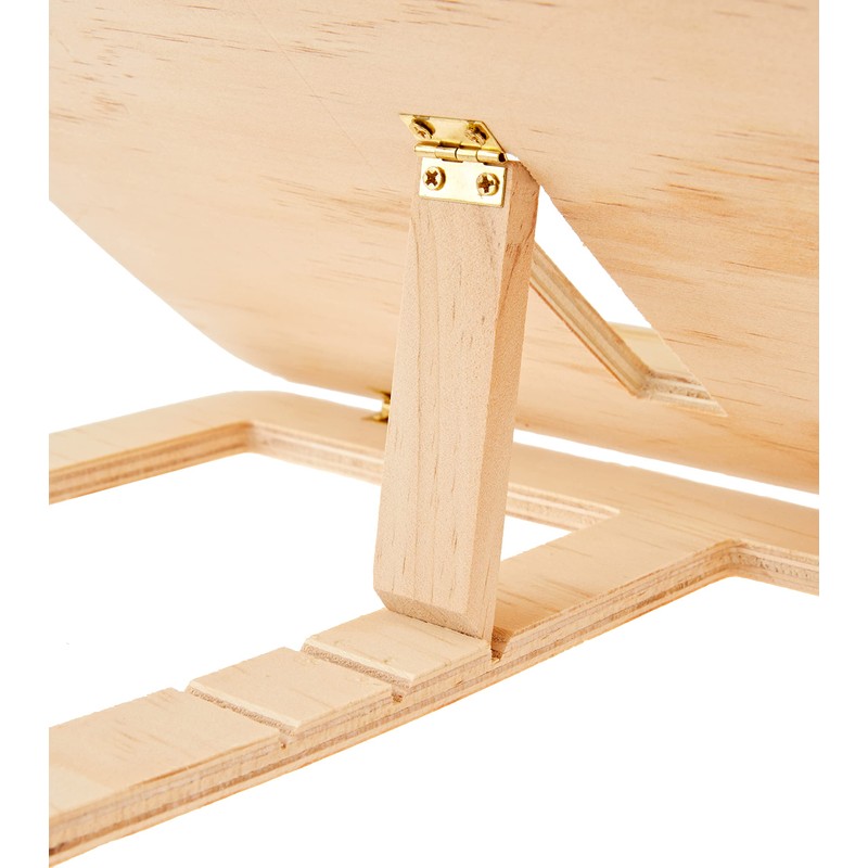 Rayher Adjustable Wooden Book Stand for School and Office, Foldable