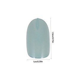 PACKOVE Milk Green Press On Fake Nails 24Pcs Round Tip Decorative False Nails Floral Design for Women Manicure Kit for Home Use