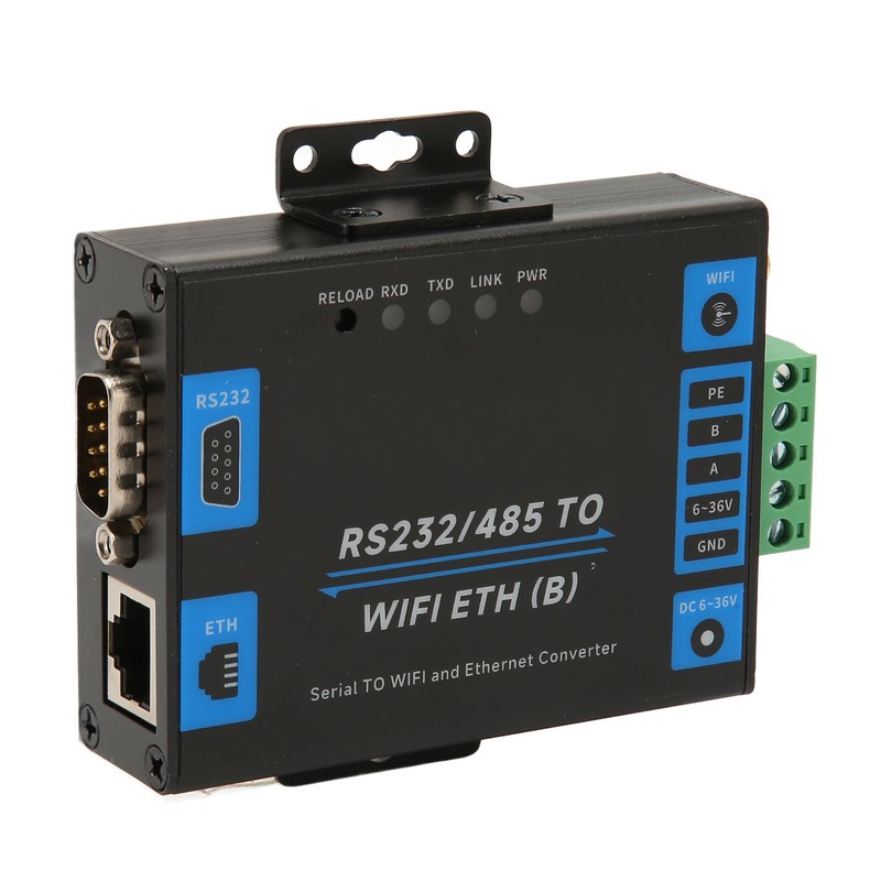 RS232 RS485 Serial to Ethernet Adapter Professional Transparent Transmission Serial