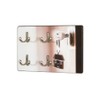 HAKU Möbel Key Holder Stainless Steel Look MDF Metal Dimensions