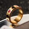 King Will Gold Poker Fidget Spinner Ring for Men Women