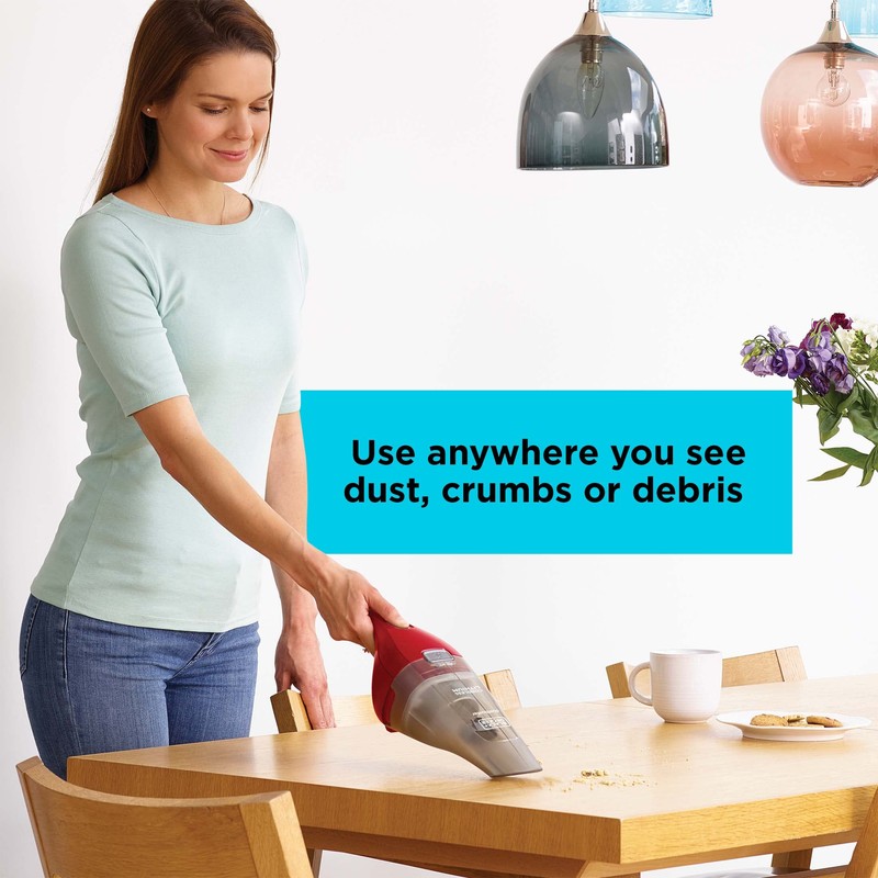 BLACK+DECKER Dustbuster QuickClean Handheld Vacuum, Cordless, Lightweight & Portable, Ergonomic
