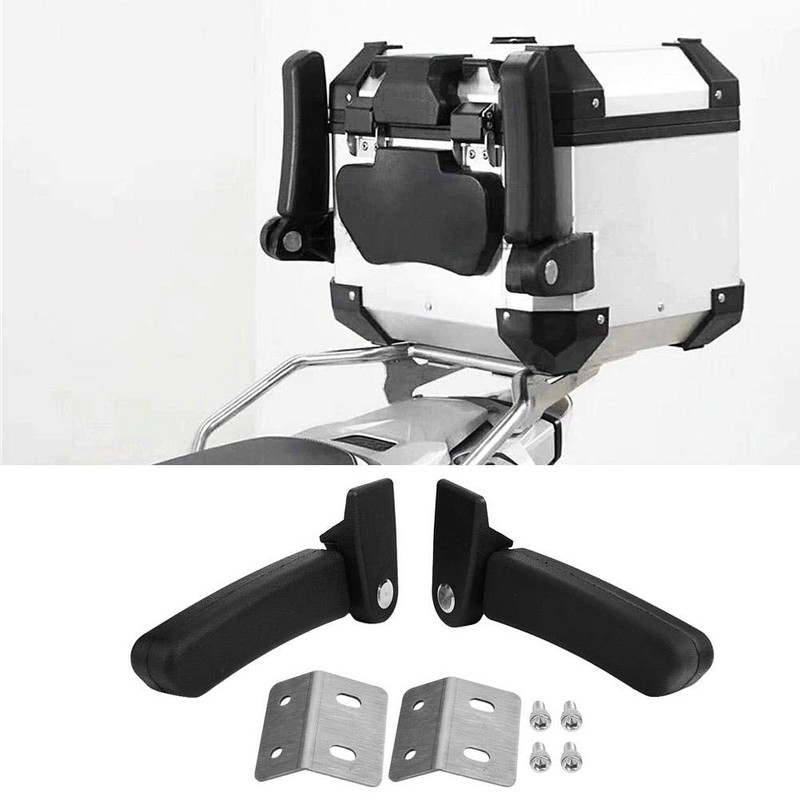 Motorcycle Armrest Rear Armrest Adjustable 90° Folding ABS Passenger Armrest