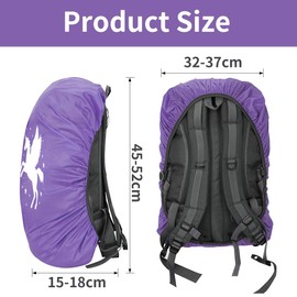 Yealiely Rain Cover School Bag, 35 L Rain Cover School Bag with Reflective Strips, Rain Cover Backpack for Children, Outdoor, Night, Hiking, Rain and Snow (A)