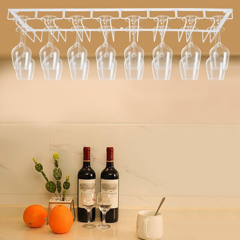 CeRaBuRET Practical And Elegant Wine Glass Rack Under The Cabinet,
