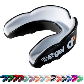 D3 - Paradenti in gel a doppio strato, per rugby, boxe, colore: arancione