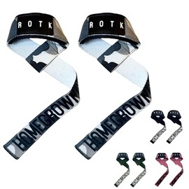 ROTK - Correas de levantamiento de pesas para hombre de 22 pulgadas con relleno de peso muerto, par de correas de muñeca Correas de peso muerto de algodón resistentes para levantamiento de pesas y
