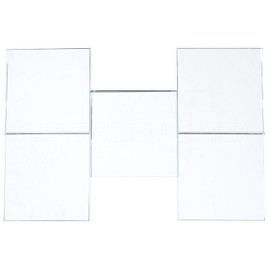 CleverDelights 3" Square Glass Tiles - 5 Pack
