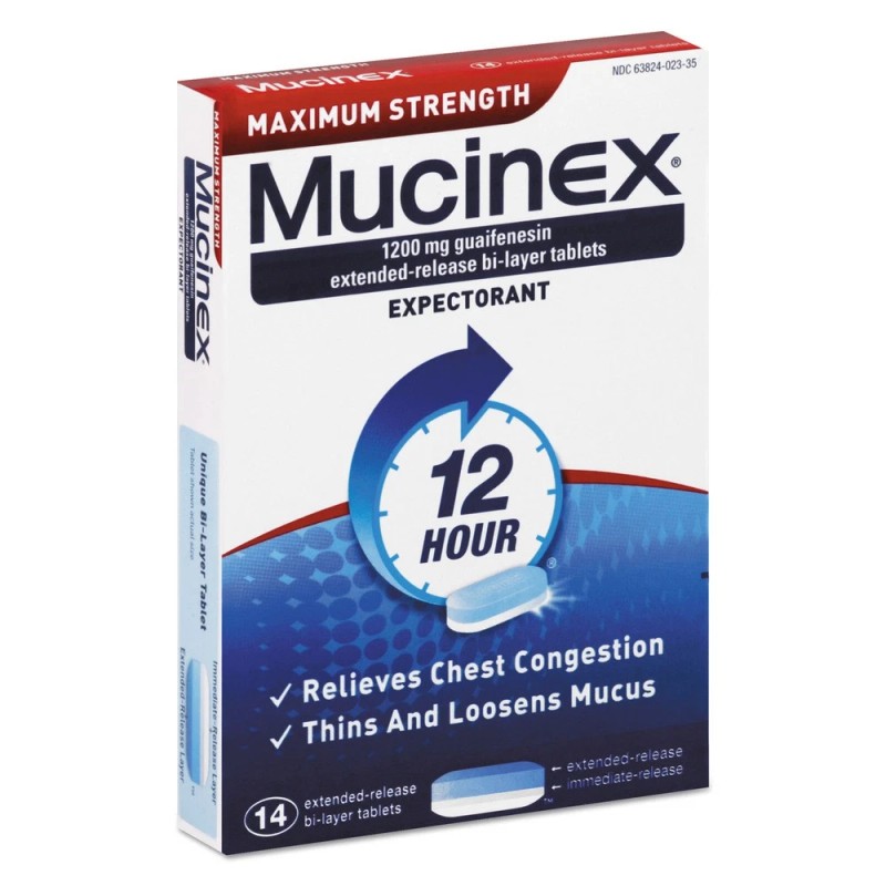 Mucinex 02314 14-Tablets Maximum Strength Expectorant New
