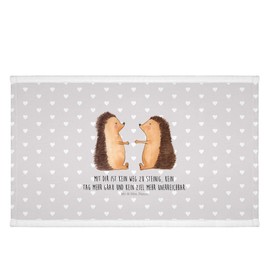 Mr. & Mrs. Panda 50 x 100 Hand Towel Hedgehog Love - Gift, Marriage, Anniversary, Large, Baby, High Side Day, Children, Towels,