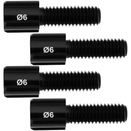 OTOTEC 4 Pack Bicycle Cable Barrel Adjusters M6 Thread 23mm Length Compatible with Shimano Compatible with SRAM Black