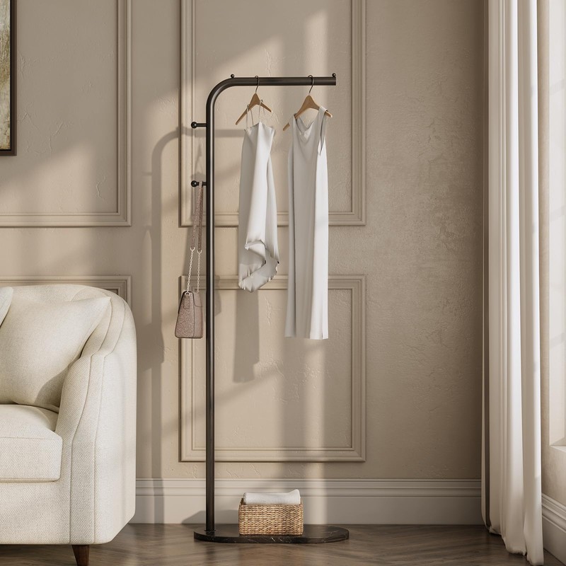 BUZUEY clothes rack,Modern clothing racks for hanging clothes,7-shaped coat rack