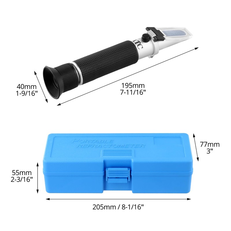 QWORK® Salinity Refractometer, Salt Water Tester Hydrometer with Two Scales